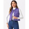 image:imageAllegra K Womens Washed Denim Vest Sleeveless Jean JacketPurple