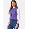 image:imageAllegra K Womens Washed Denim Vest Sleeveless Jean JacketPurple