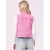 image:imageAllegra K Womens Washed Denim Vest Sleeveless Jean JacketWashed Pink