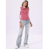 image:imageAllegra K Womens Washed Denim Vest Sleeveless Jean JacketWashed Red