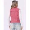 image:imageAllegra K Womens Washed Denim Vest Sleeveless Jean JacketWashed Red