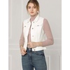 image:imageAllegra K Womens Washed Denim Vest Sleeveless Jean JacketWhite