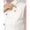 image:imageAllegra K Womens Washed Denim Vest Sleeveless Jean JacketWhite