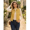 image:imageAllegra K Womens Washed Denim Vest Sleeveless Jean JacketYellow