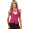 image:imageAllegra K Women Vintage Sleeveless Halter Neck Button Down Suit VestHot Pink