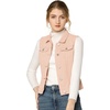 image:imageAllegra K Womens Washed Denim Vest Sleeveless Jean JacketPink