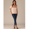 image:imageAllegra K Women Formal Dressy Office Satin 34 Sleeve V Neck Blouse ShirtChampagne