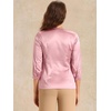 image:imageAllegra K Women Formal Dressy Office Satin 34 Sleeve V Neck Blouse ShirtPink