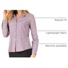 image:imageAllegra K Women Metallic Star V Neck Long Sleeve Sparkly BlouseDark Purple