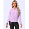 image:imageAllegra K Women Metallic Star V Neck Long Sleeve Sparkly BlouseLight Purple