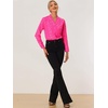 image:imageAllegra K Women Metallic Star V Neck Long Sleeve Sparkly BlousePink
