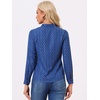 image:imageAllegra K Women Metallic Star V Neck Long Sleeve Sparkly BlouseRoyal Blueleaf