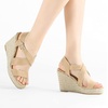 image:imageAllegra K Women Espadrilles Platform Slingback Ankle Strap Wedges SandalsBeige