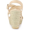 image:imageAllegra K Women Espadrilles Platform Slingback Ankle Strap Wedges SandalsBeige