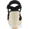image:imageAllegra K Women Espadrilles Platform Slingback Ankle Strap Wedges SandalsBlack