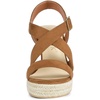 image:imageAllegra K Women Espadrilles Platform Slingback Ankle Strap Wedges SandalsBrown