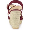 image:imageAllegra K Women Espadrilles Platform Slingback Ankle Strap Wedges SandalsBurgundy