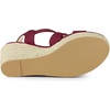 image:imageAllegra K Women Espadrilles Platform Slingback Ankle Strap Wedges SandalsBurgundy