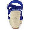 image:imageAllegra K Women Espadrilles Platform Slingback Ankle Strap Wedges SandalsDeep Blue