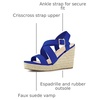 image:imageAllegra K Women Espadrilles Platform Slingback Ankle Strap Wedges SandalsDeep Blue