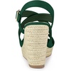image:imageAllegra K Women Espadrilles Platform Slingback Ankle Strap Wedges SandalsEmerald Green
