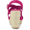 image:imageAllegra K Women Espadrilles Platform Slingback Ankle Strap Wedges SandalsHot Pink