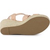 image:imageAllegra K Women Espadrilles Platform Slingback Ankle Strap Wedges SandalsNude