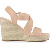 image:imageAllegra K Women Espadrilles Platform Slingback Ankle Strap Wedges SandalsNude