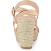 image:imageAllegra K Women Espadrilles Platform Slingback Ankle Strap Wedges SandalsNude