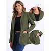 image:imageAllegra K Faux Suede Blazer for Womens Lapel One Button Work Suit JacketArmy Green
