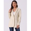 image:imageAllegra K Faux Suede Blazer for Womens Lapel One Button Work Suit JacketBeige