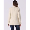 image:imageAllegra K Faux Suede Blazer for Womens Lapel One Button Work Suit JacketBeige