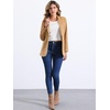 image:imageAllegra K Faux Suede Blazer for Womens Lapel One Button Work Suit JacketKhaki