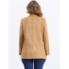 image:imageAllegra K Faux Suede Blazer for Womens Lapel One Button Work Suit JacketKhaki