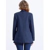 image:imageAllegra K Faux Suede Blazer for Womens Lapel One Button Work Suit JacketNavy Blue
