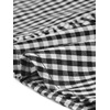 image:imageAllegra K Gingham Top for Womens Vintage Ruffle Cap Sleeve Checker BlouseBlack