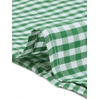 image:imageAllegra K Gingham Top for Womens Vintage Ruffle Cap Sleeve Checker BlouseGreen