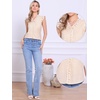 image:imageAllegra K Gingham Top for Womens Vintage Ruffle Cap Sleeve Checker BlouseLight Khaki