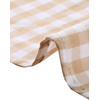 image:imageAllegra K Gingham Top for Womens Vintage Ruffle Cap Sleeve Checker BlouseLight Khaki