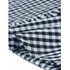 image:imageAllegra K Gingham Top for Womens Vintage Ruffle Cap Sleeve Checker BlouseNavy Blue