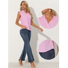 image:imageAllegra K Gingham Top for Womens Vintage Ruffle Cap Sleeve Checker BlousePink