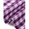 image:imageAllegra K Gingham Top for Womens Vintage Ruffle Cap Sleeve Checker BlousePurple
