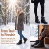 image:imageAllegra K Women Ankle Snow Boots Waterproof Warm Flat Lace UpBlack