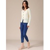 image:imageAllegra K Women Cable Knit Button Down Open Front CardiganApricot