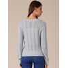 image:imageAllegra K Women Cable Knit Button Down Open Front CardiganGrey