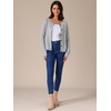image:imageAllegra K Women Cable Knit Button Down Open Front CardiganGrey