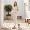 image:imageAllegra K Women Faux Suede Closed Toe Slip on Lace Up LoafersBeige