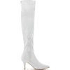 image:imageAllegra K Women Glitter Pointed Toe Stiletto Heels Over the Knee BootsWhite Silver