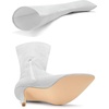 image:imageAllegra K Women Glitter Pointed Toe Stiletto Heels Over the Knee BootsWhite Silver