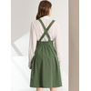 image:imageAllegra K Women High Waist Suspender A Line Midi Skater DressArmy Green